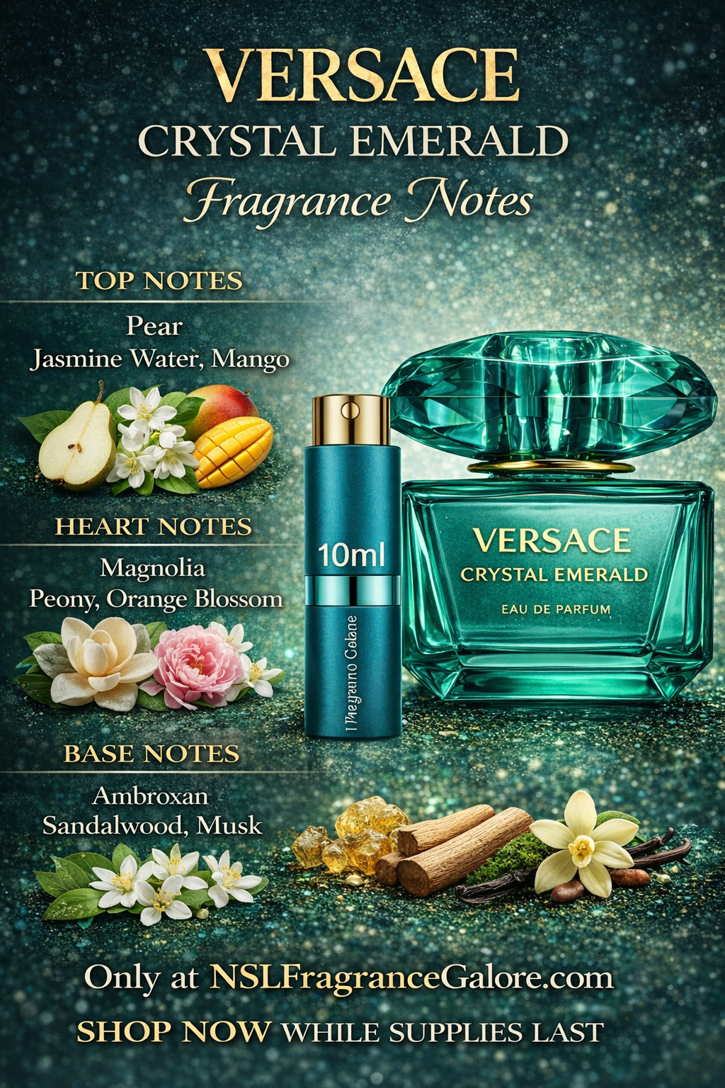 Versace Crystal Emerald Decant 5ml| 10ml| 15ml