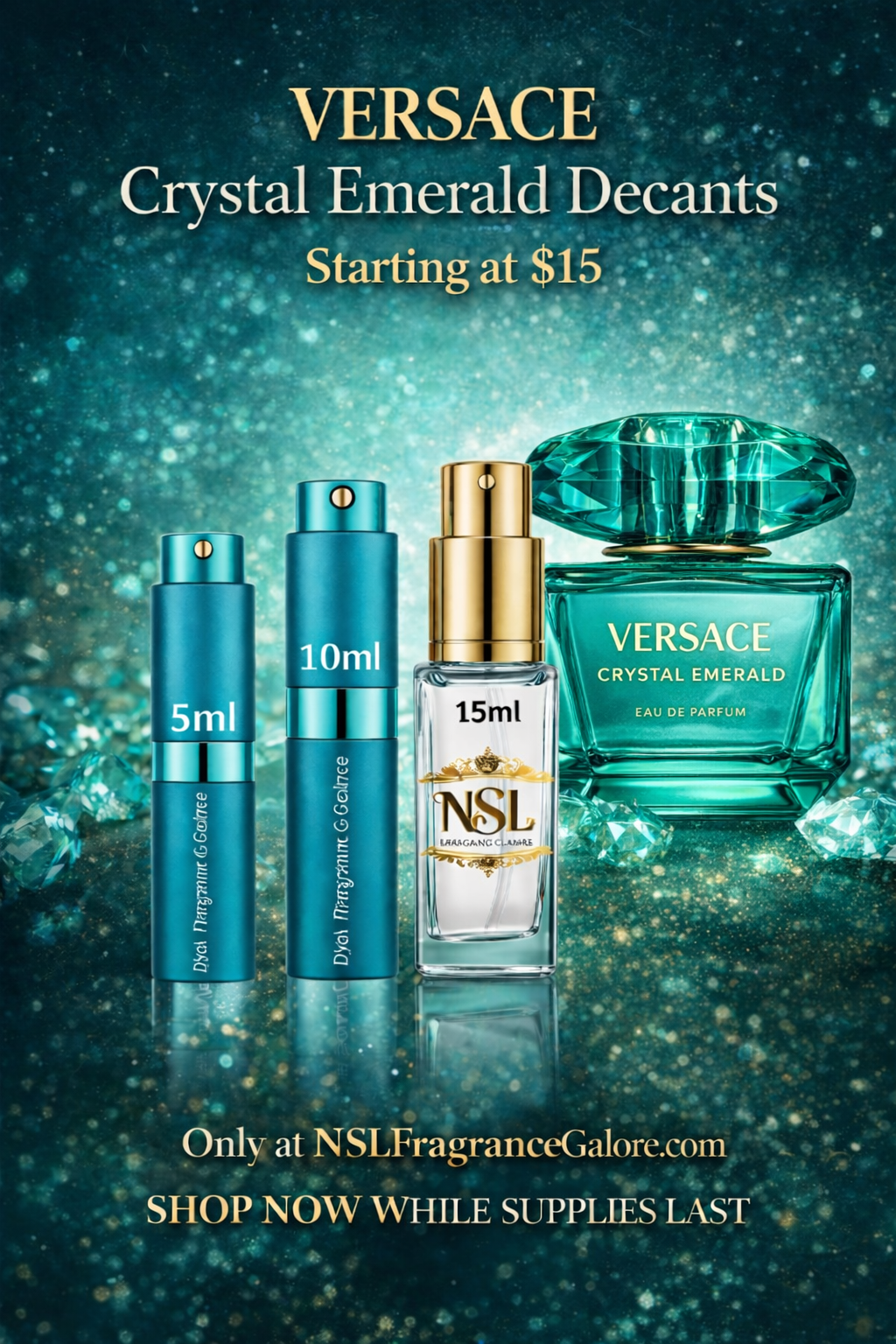 Versace Crystal Emerald Decant 5ml| 10ml| 15ml