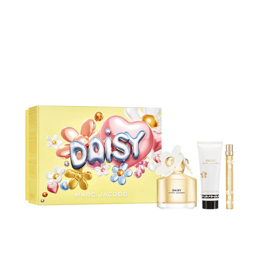 Marc Jacobs Daisy 3-Piece Gift Set for Women – 3.4oz EDT + Body Lotion + Travel Spray