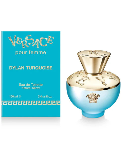 Versace Pour Femme Dylan Turquoise for Women – Eau de Toilette EDT 3.4 oz (100% Authentic)