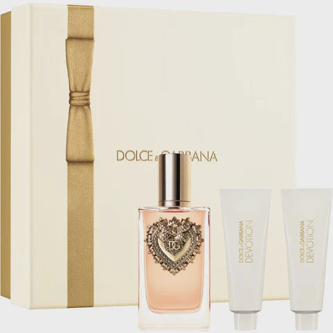 Dolce & Gabbana Devotion Women Set 3.4oz EDP & 1.7oz Body Lotion & 1.7oz Shower Gel
