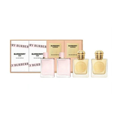 Burberry Her & Burberry Goddess Miniatures Set – 4 × 5 ml EDP